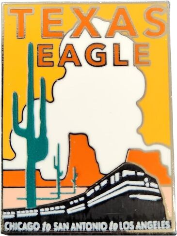 Amtrak Texas Eagle Route Collector Edition Enameled Lapel Hat Pin Cactus in Saudi Arabia