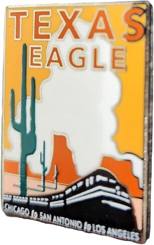 Amtrak Texas Eagle Route Collector Edition Enameled Lapel Hat Pin Cactus in Saudi Arabia