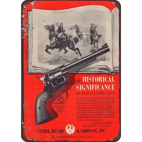 Metal Signs Tin Sturm Ruger & Company .357 Magnum Blackhawk Reproduction 8 x 12 Novelty Wall Decor Tin Sign in Saudi Arabia