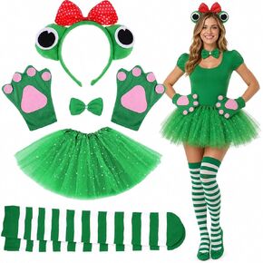 6 Pcs Frog Costume Frog Headband Halloween Costume Accessories Animal Costumes in Saudi Arabia