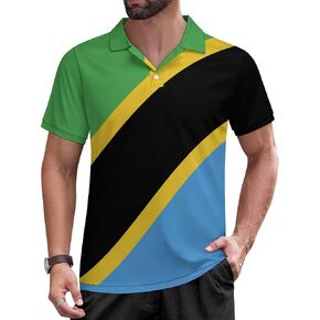 Ukraine Flag Men’s Short Sleeve Polo-Shirt Casual Men's Shirt Tops in Saudi Arabia