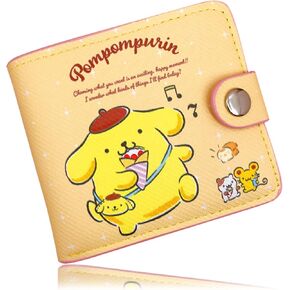 Roffatide Cartoon Pompom Purin Wallets Women Faux Leather Bi-fold Travel Wallet Coin Pouch Wallets Slim Single Fold Wallet in Kuwait