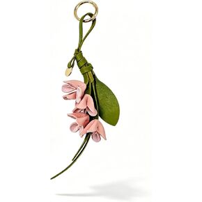 Boho Leather Flower Keychain Flower Bag Charm for Handbag Tote Purse Charm in Saudi Arabia