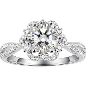 Elegant 1.0 CT Moissanite Ring in 925 Sterling Silver with 18K Gold Plating - D Color, VVS1 Clarity for Women in Saudi Arabia