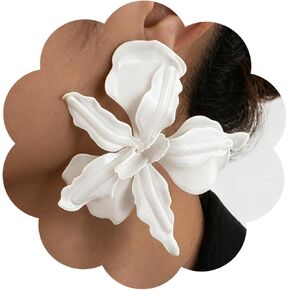 Large Flower Earrings for Women Exaggerated Colorful Flower Earrings Vintage Elegant Statement Jewelry in Saudi Arabia