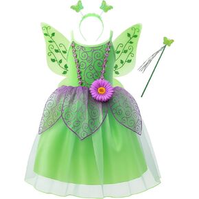 Princess Fairy Costume for Toddler Girls, Birthday Party Fairy Dress Up, Special Occasion Dress with Butterfly Wings in Saudi Arabia