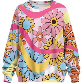 Showudesigns Womens Sweatshirt Long Sleeve Pullover Hoodie Crewneck Sweater Tops Fall Clothes with Pocket S-2XL in Saudi Arabia