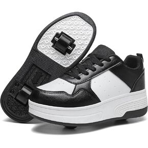HSQ Roller Skate Shoes for Women Girls with Detachable Wheeled Wheels Fashion Wheelies Sneakers Zapatos con Ruedas Suitable for Beginners in Saudi Arabia