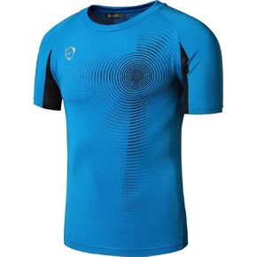 Men's Active Quick Dry T-Shirt Athletic Running Gym Workout Sport Tee Shirt Tshirt Golf Tennis Tops LSL133_LC in Saudi Arabia