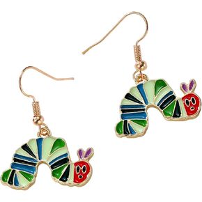 Cute Caterpillar Dangle Earring Funny Golden Plated Drop Dangle Teacher Read Earring for Women Back to School in Saudi Arabia