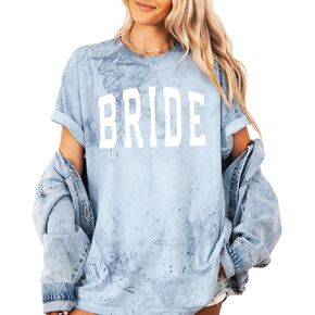 Bride Shirt Women Engaged Bridal Shower Tee Bridesmaid Squad T-Shirt Bachelorette Wedding Party Tops in Saudi Arabia