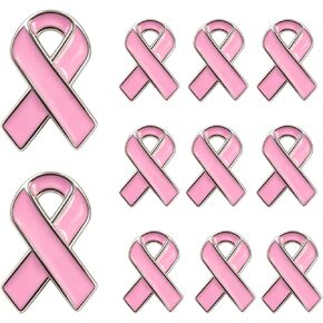 30 pieces Breast Cancer Awareness Pink Ribbon Enamel Brooch Pins for Women Breast Cancer Metal Badge Public Event Awareness Item in Saudi Arabia