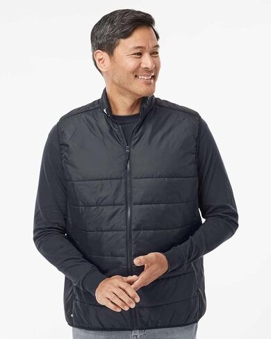 adidas Mens Puffer Vest, 2XL, Team Navy Blue in Kuwait