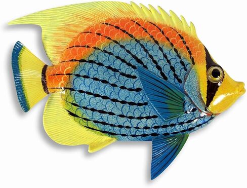 Handpainted L-A Tropical Fish Replica Wall Mount Decor Plaque 6" (Set Of 6) in Saudi Arabia