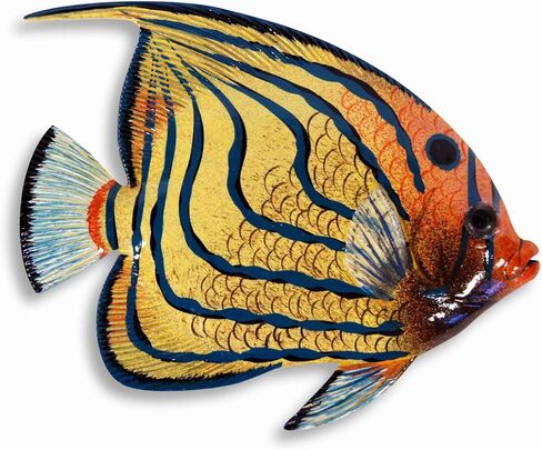 Handpainted L-A Tropical Fish Replica Wall Mount Decor Plaque 6" (Set Of 6) in Saudi Arabia