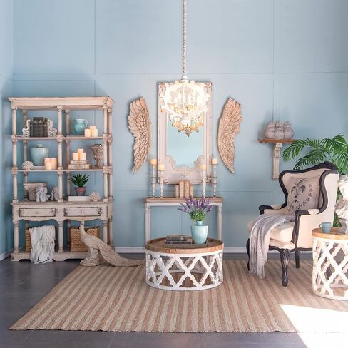 Large Angel Wings Decor Distressed Antique Finish Realistic Wood Texture Hanging Wall Art Sculpture Easy Installation Life Sized 2 Piece Set 12" x 41" in Saudi Arabia