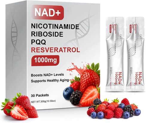 مكمل سائل Howave NAD+ 1000 مجم، 30 عبوة، مع نيكوتيناميد ريبوسيد، ريسفيراترول وPQQ - معزز NAD للشيخوخة الصحية للطاقة الخلوية والصحة الخلوية والوضوح العقلي للرجال والنساء in Kuwait
