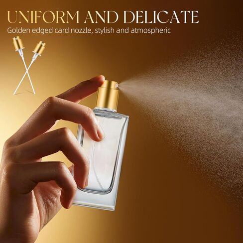 Ipetboom Perfume Spray Bottle Top Replacement Caps, 10pcs 13mm Mist Spray Nozzle, Plastic Perfume Pumps Head, 13mm Bayonet Mount Fragrance for Home Use, Golden in Kuwait