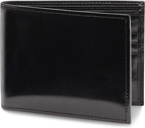 Bosca Men's Old Leather Bifold Wallet with ID Window and Card Slots - Italian Leather, Durable and Stylish, Dark Brown in Kuwait