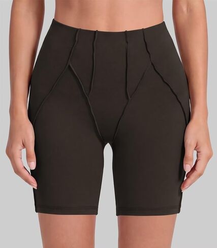 Sunzel Women's External 3D Contour Seam Biker Shorts 6" High Waisted Butt Lifting Squat Proof Compression Yoga Shorts Running in Kuwait