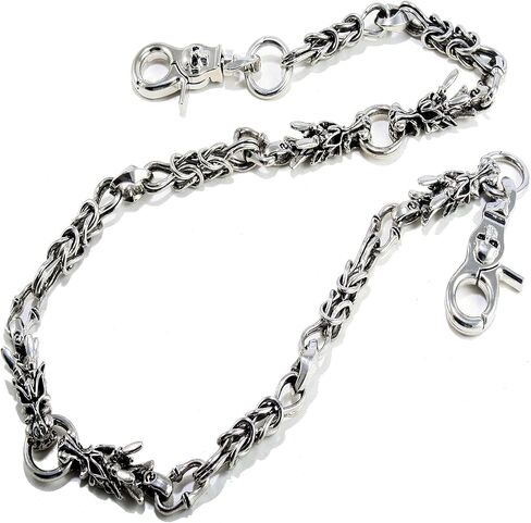 Double K Dragon Connect Classic Biker Trucker Jean Wallet Chain (22" 28") Silver NCS84 in Saudi Arabia