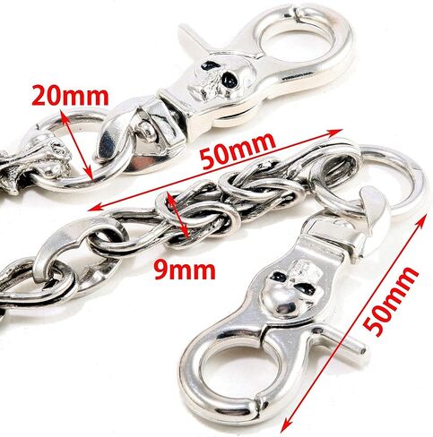 Double K Dragon Connect Classic Biker Trucker Jean Wallet Chain (22" 28") Silver NCS84 in Saudi Arabia