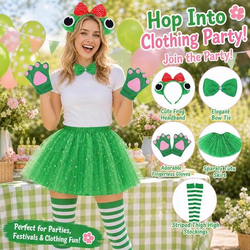 6 Pcs Frog Costume Frog Headband Halloween Costume Accessories Animal Costumes in Saudi Arabia