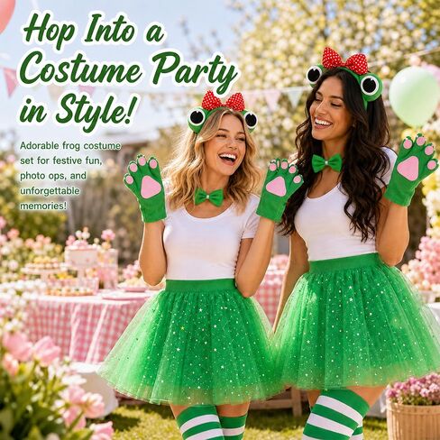 6 Pcs Frog Costume Frog Headband Halloween Costume Accessories Animal Costumes in Saudi Arabia
