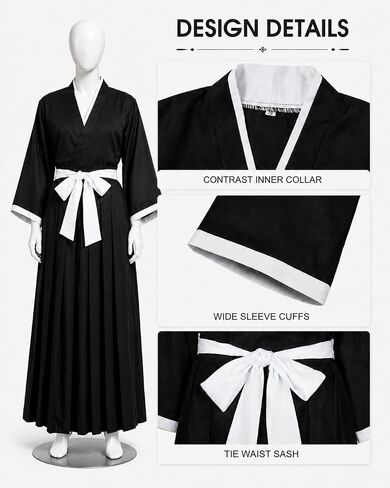 Japanese Kimono Set, Traditional Samurai Costume, Perfect for Halloween, Anime Cosplay, or Party Wear in Kuwait