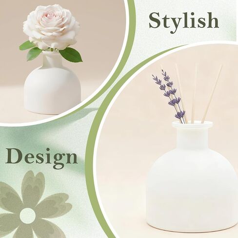 100ml 3.4oz Matte White Glass Diffuser Bottle Refillable Essential Oil Jar for Home Bathroom Office Aromatherapy Decor in Kuwait