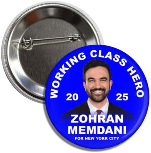 زهران ممداني للحملة السياسية لعمدة مدينة نيويورك، زر 2.25"، بطل الطبقة العاملة in Kuwait