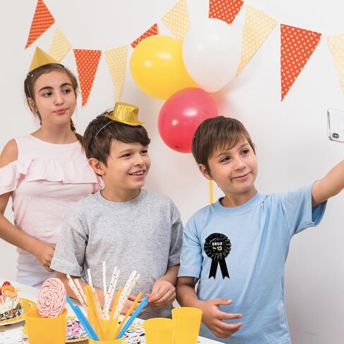 WOWOPA Bruh I'm 13 Pin، عيد ميلاد سعيد 13th أسود الصدار روزيت زر صفيح شارة دبوس زينة هدايا الحفلات - قطعة واحدة in Kuwait