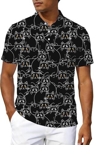 Men's Golf Polo Shirts Quick Dry Performance Moisture Wicking Hawaiian Polo Shirts for Casual Vacation, S-2XL in Saudi Arabia