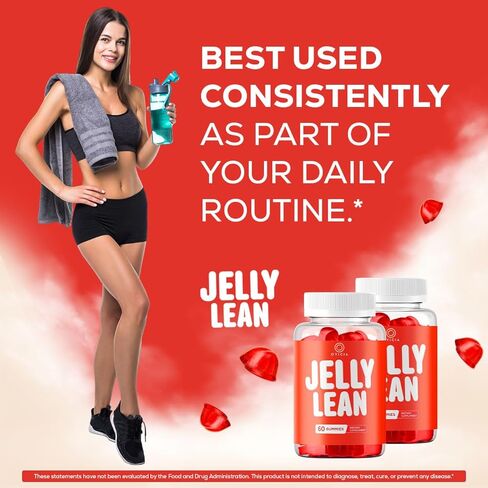 (2 Pack) Jelly Lean Gummies - Official Jelly Lean Gummys Advanced Premium Formula Maximum Strength, All Natural Daily JellyLean Vitamins Support For Overall Health & Wellness, 120 Gummies For 2 Months in Saudi Arabia