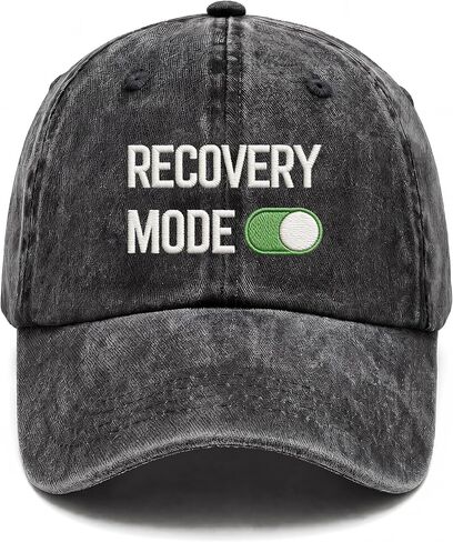 Recovery Mode Hat,Get Well Gifts for Women,Adjustable Cotton Embroidered Vintage Washed Baseball Cap in Saudi Arabia