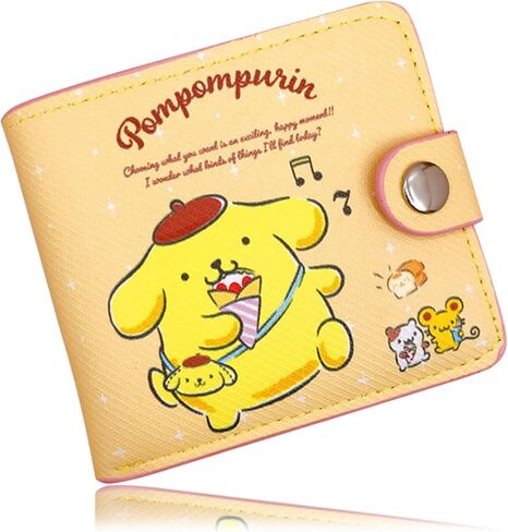 Roffatide Cartoon Pompom Purin Wallets Women Faux Leather Bi-fold Travel Wallet Coin Pouch Wallets Slim Single Fold Wallet in Kuwait