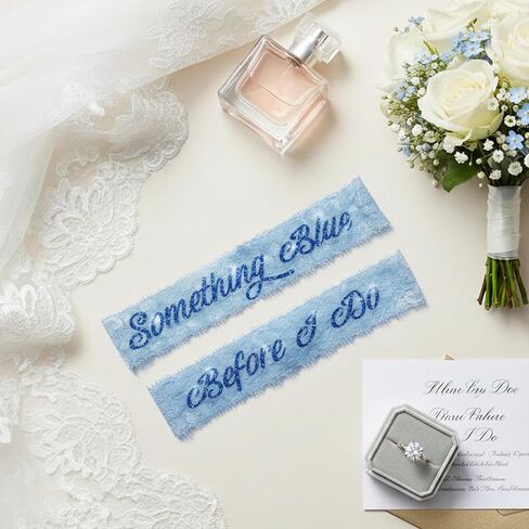 Wedding Garter for Bride – Something Blue Before I Do Bridal Garter, Blue Garters for Bride, Bridal Shower Gift, Something for Bride, Lace Bridal Keepsake in Saudi Arabia