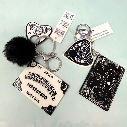 سلسلة مفاتيح Mystic Ouija Board مع سحر Planchette، ملحق حلقة مفاتيح للهالوين القوطية Summerween للنساء والرجال، حقيبة ظهر in Kuwait