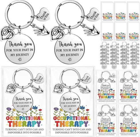 Ceenna 24 Sets Occupational Therapy Gifts for Women 2026 Ot Thank You Keychains Bulk for Therapist Mentor Graduation in Saudi Arabia