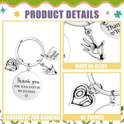 Ceenna 24 Sets Occupational Therapy Gifts for Women 2026 Ot Thank You Keychains Bulk for Therapist Mentor Graduation in Saudi Arabia