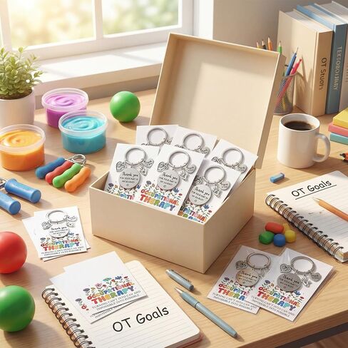 Ceenna 24 Sets Occupational Therapy Gifts for Women 2026 Ot Thank You Keychains Bulk for Therapist Mentor Graduation in Saudi Arabia