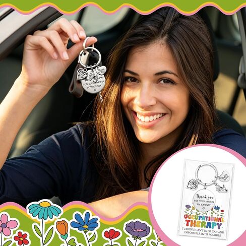 Ceenna 24 Sets Occupational Therapy Gifts for Women 2026 Ot Thank You Keychains Bulk for Therapist Mentor Graduation in Saudi Arabia