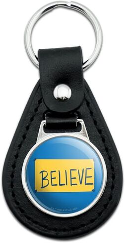 الرسومات والمزيد من الجلد الأسود Ted Lasso Believe Keychain in Kuwait