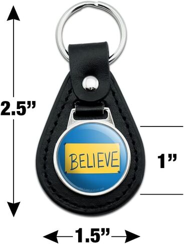 الرسومات والمزيد من الجلد الأسود Ted Lasso Believe Keychain in Kuwait