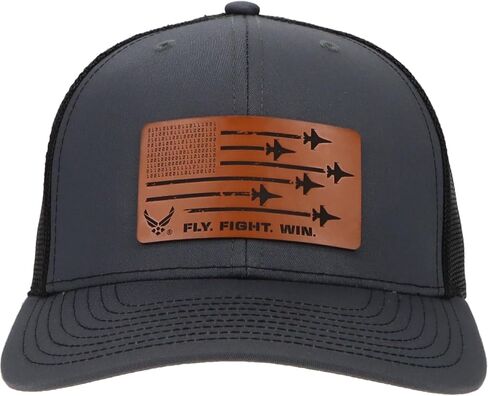 U.S. Air Force Fly Fight Win Heritage Trucker Hat - Buckskin Charcoal/Black in Saudi Arabia