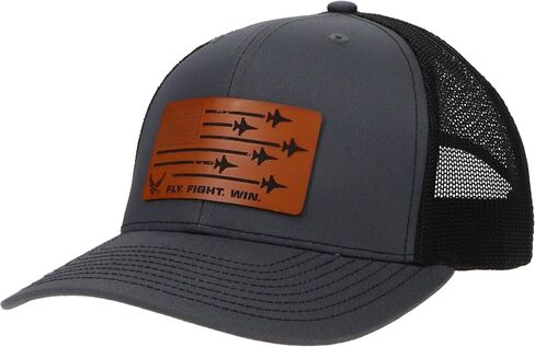 U.S. Air Force Fly Fight Win Heritage Trucker Hat - Buckskin Charcoal/Black in Saudi Arabia