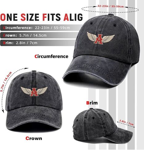 Angel Wings Hat Funny Printed Cotton Baseball Cap Adjustable Retro Washed Lightweight and Breathable Unisex Outdoor Sun Hat, Gifts for Religious Believers Man Woman Friend Bestie Coworker family in Saudi Arabia