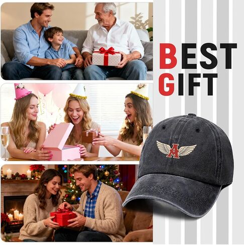 Angel Wings Hat Funny Printed Cotton Baseball Cap Adjustable Retro Washed Lightweight and Breathable Unisex Outdoor Sun Hat, Gifts for Religious Believers Man Woman Friend Bestie Coworker family in Saudi Arabia