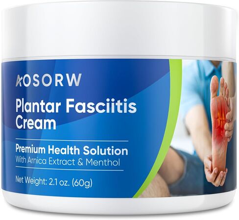 AOSORW Plantar Fasciitis Relief Cream - Natural Herbal Formula for Foot, Heel Spur, Ankle, Leg & Hand Discomfort - Premium Health Care Products - 60g / 2.1 Oz (Pack of 1) in Saudi Arabia