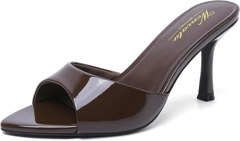 Mule Heels for Women Kitten Pointed Open Toe Heeled Sandals High Mules Heel Slip on Stiletto Backless Comfortable Dressy Shoes Sexy Wedding Bridal Prom Vacation Casual Office Work in Saudi Arabia